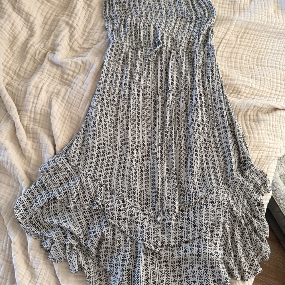 Halter style high-lo dress